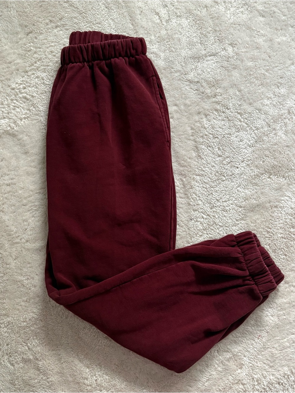 Brandy Melville Deep Wine Maroon Jogger Pants